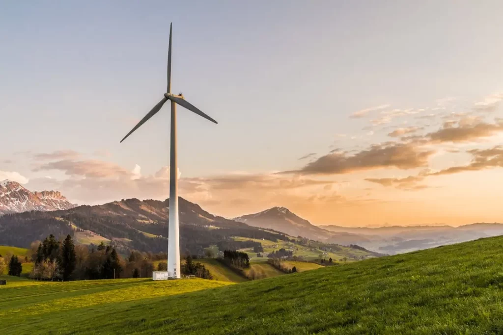 A wind turbine can only generate power  when it's windy outside.