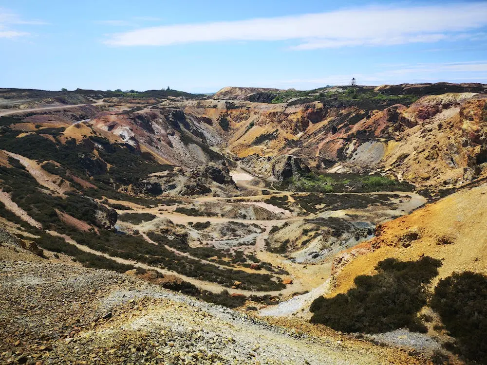 Copper mine in Wales that helps to supply the global need for recyclable copper in electronics and wiring.