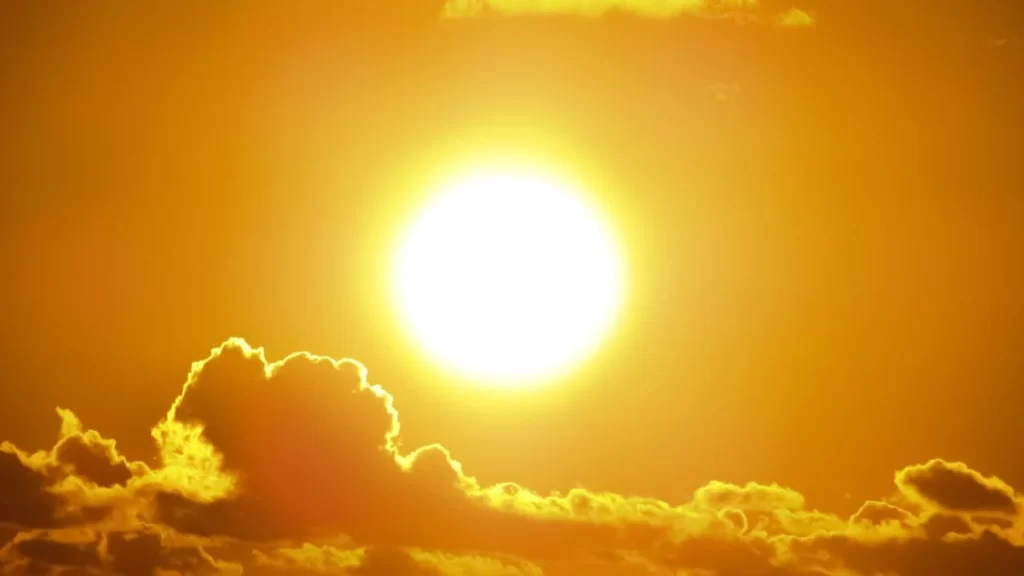 The sun is blazing brightly, providing solar energy