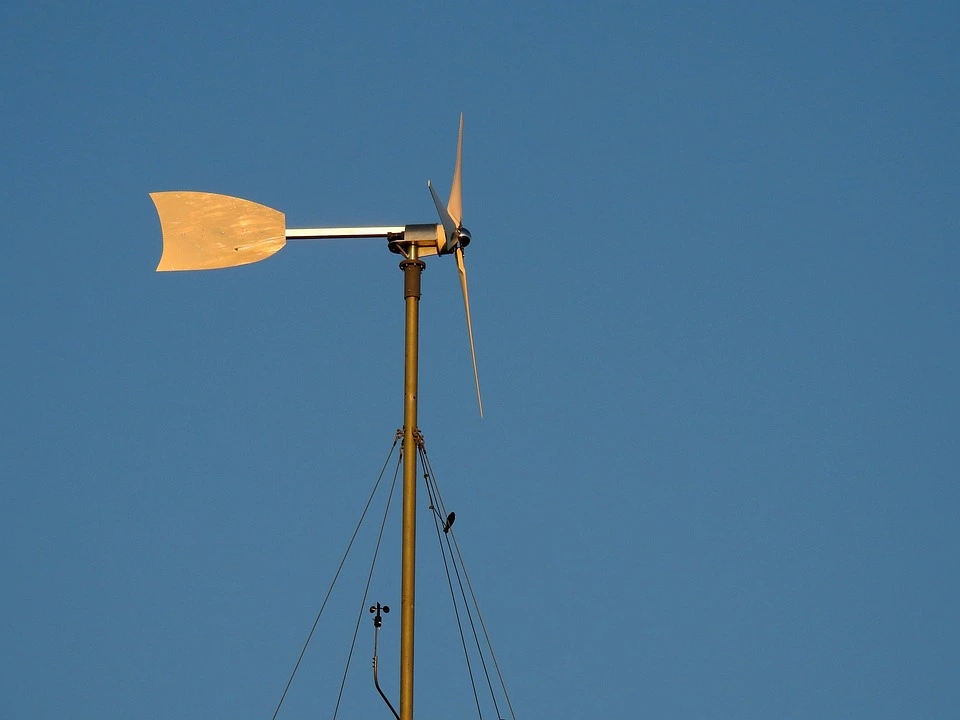A small home wind turbine can be used for net metering, though the energy output usually isn't as reliable as solar.